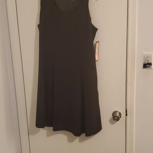 black flare dress